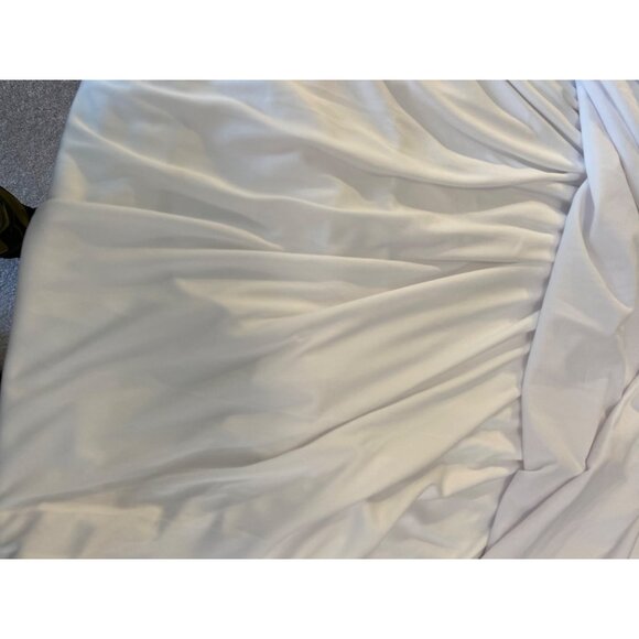 Eloquii Dress White Long Sleeve Keyhole Front Tie Back Neck Size 26 - Picture 13 of 14